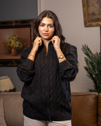 Black Cable Knit Sweater