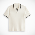 White Classic Knit Polo - Her