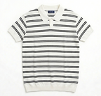 Elite White Striped Polo - Him