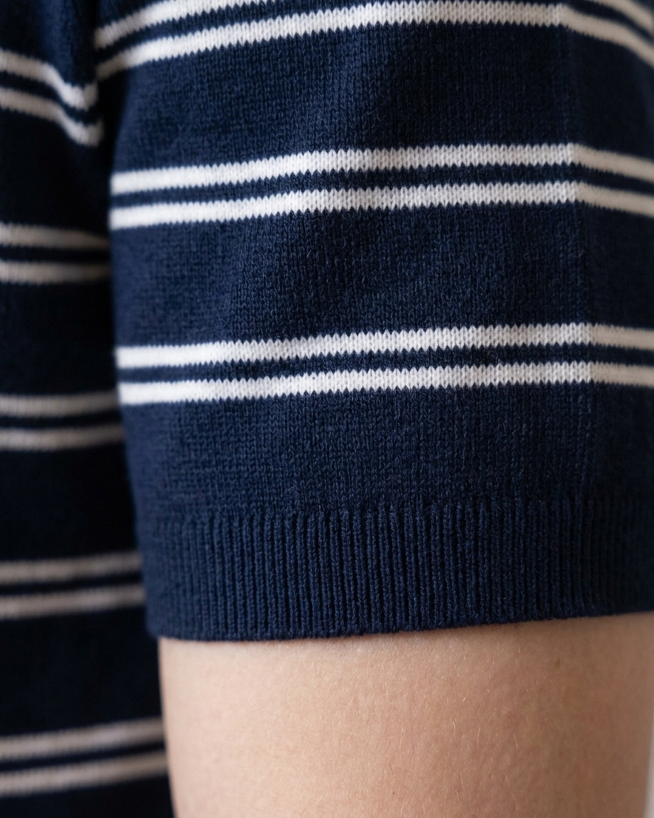 Elite Navy Stripe Polo
