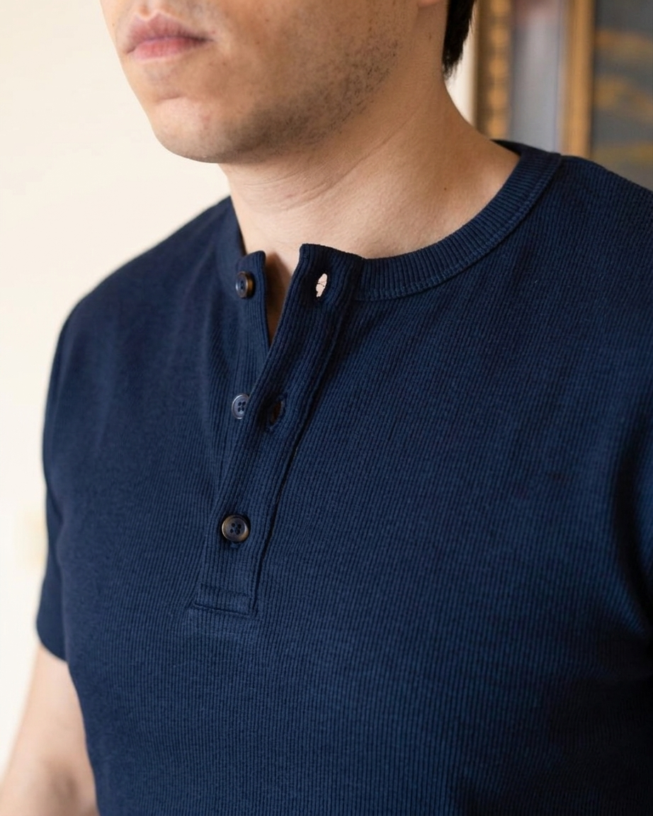 Navy Henley Shirt