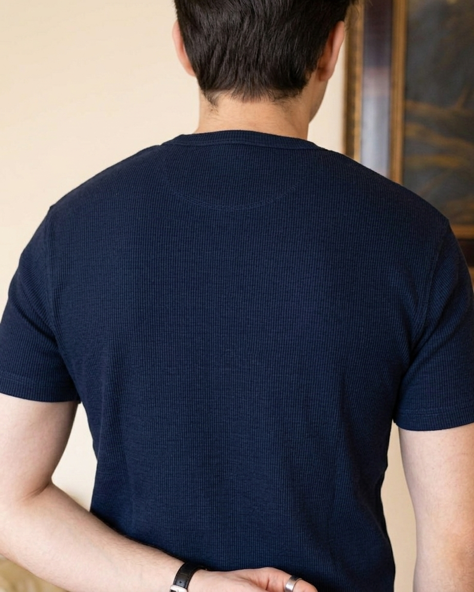 Navy Henley Shirt