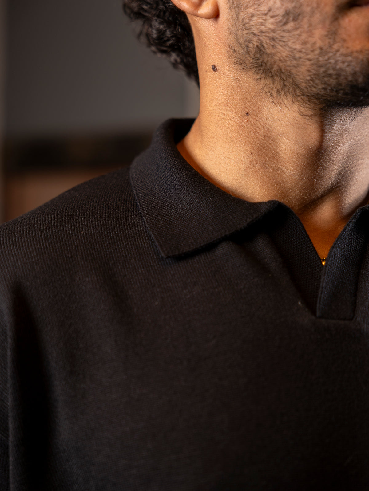 Black Basic Knit Sweater
