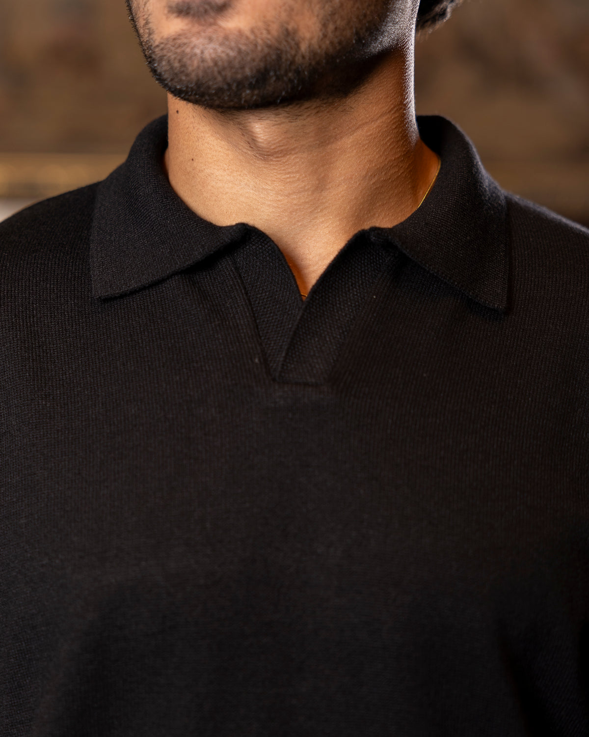 Black Basic Knit Sweater