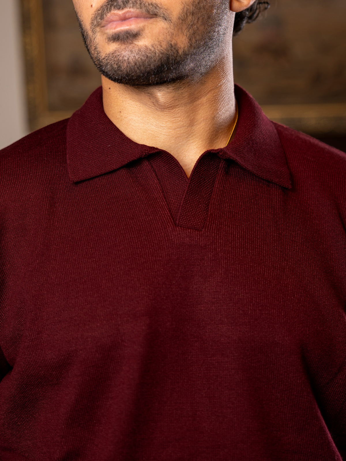 Burgundy Basic Knit Sweater