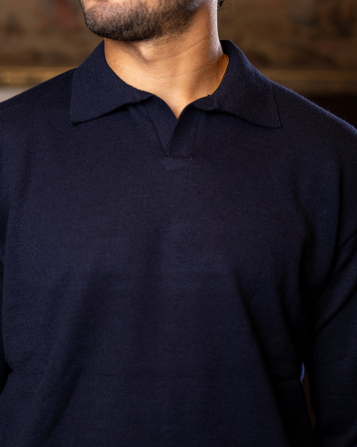 Navy Basic Knit Sweater