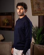Navy Basic Knit Sweater