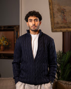 Navy Cable Knit Sweater
