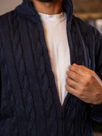 Navy Cable Knit Sweater