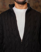 Black Cable Knit Sweater