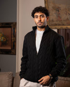 Black Cable Knit Sweater