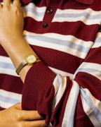 Burgundy Striped Knit Sweater