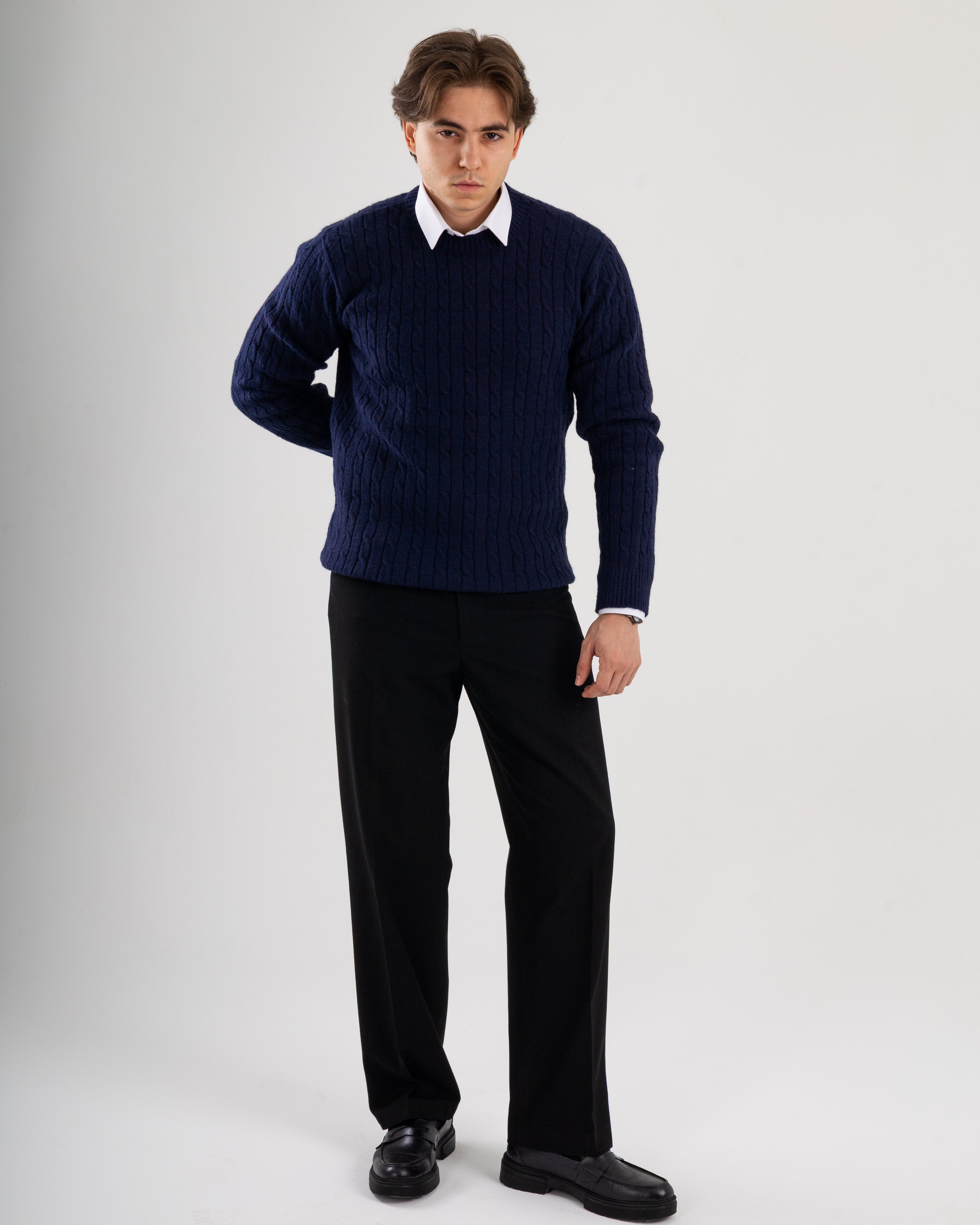 Custom Twist Knit Sweaters  With Tailored Pants