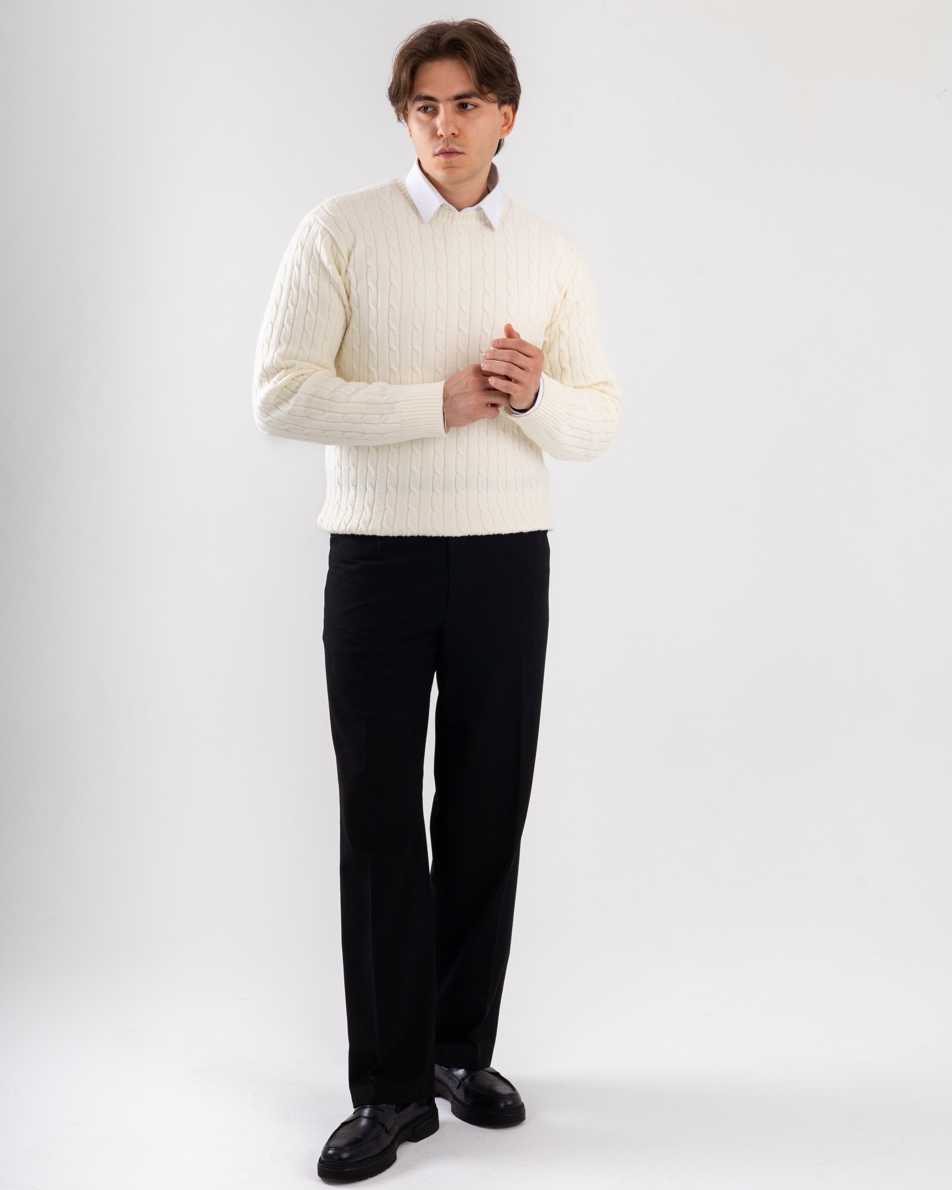 Custom Twist Knit Sweaters  With Tailored Pants