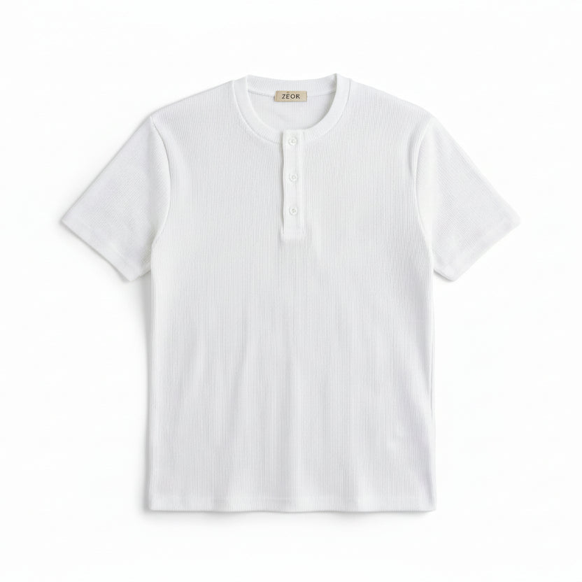 White Henley Shirt