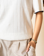 White Classic Knit Polo - Her