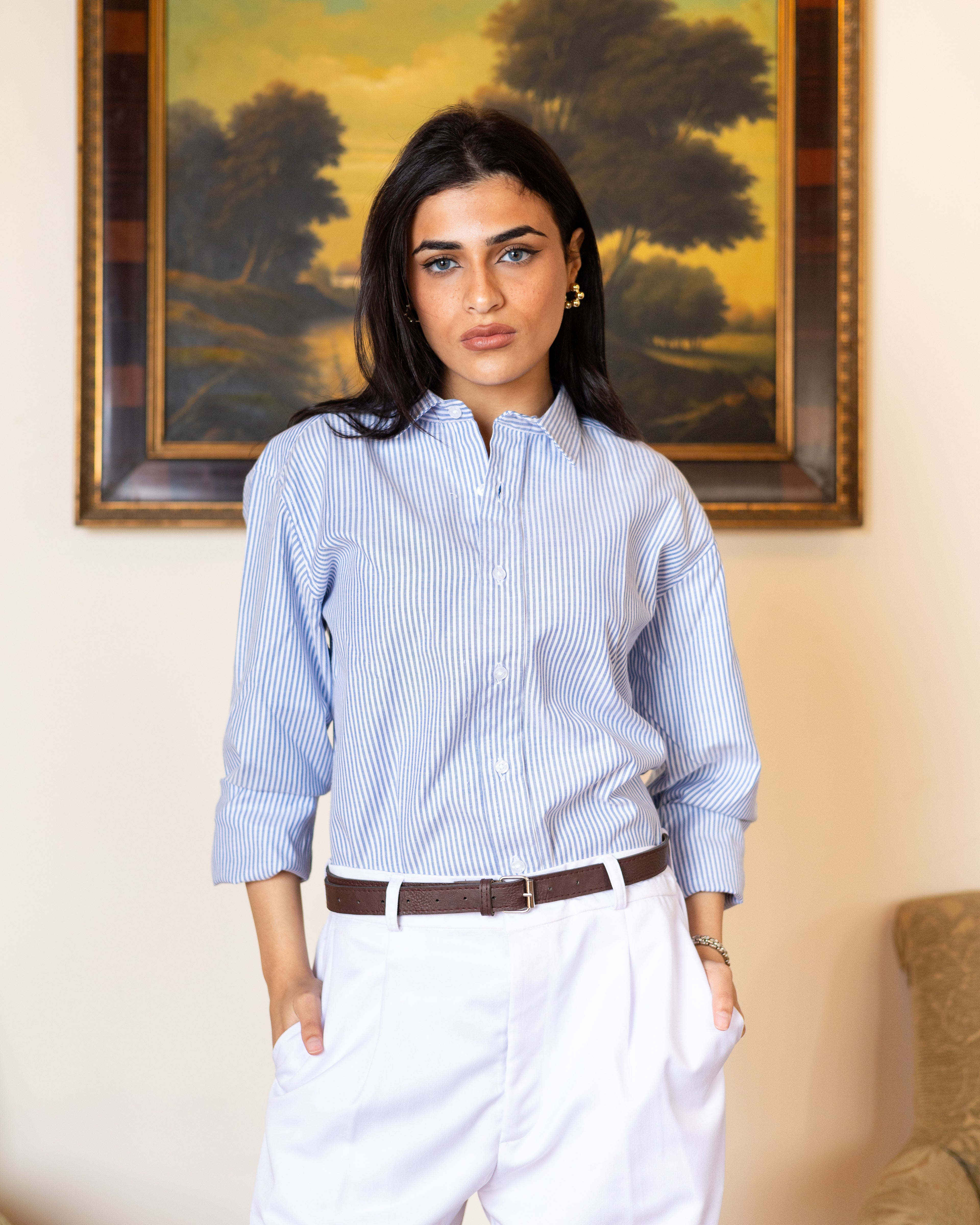 Blue Striped Shirt - Her