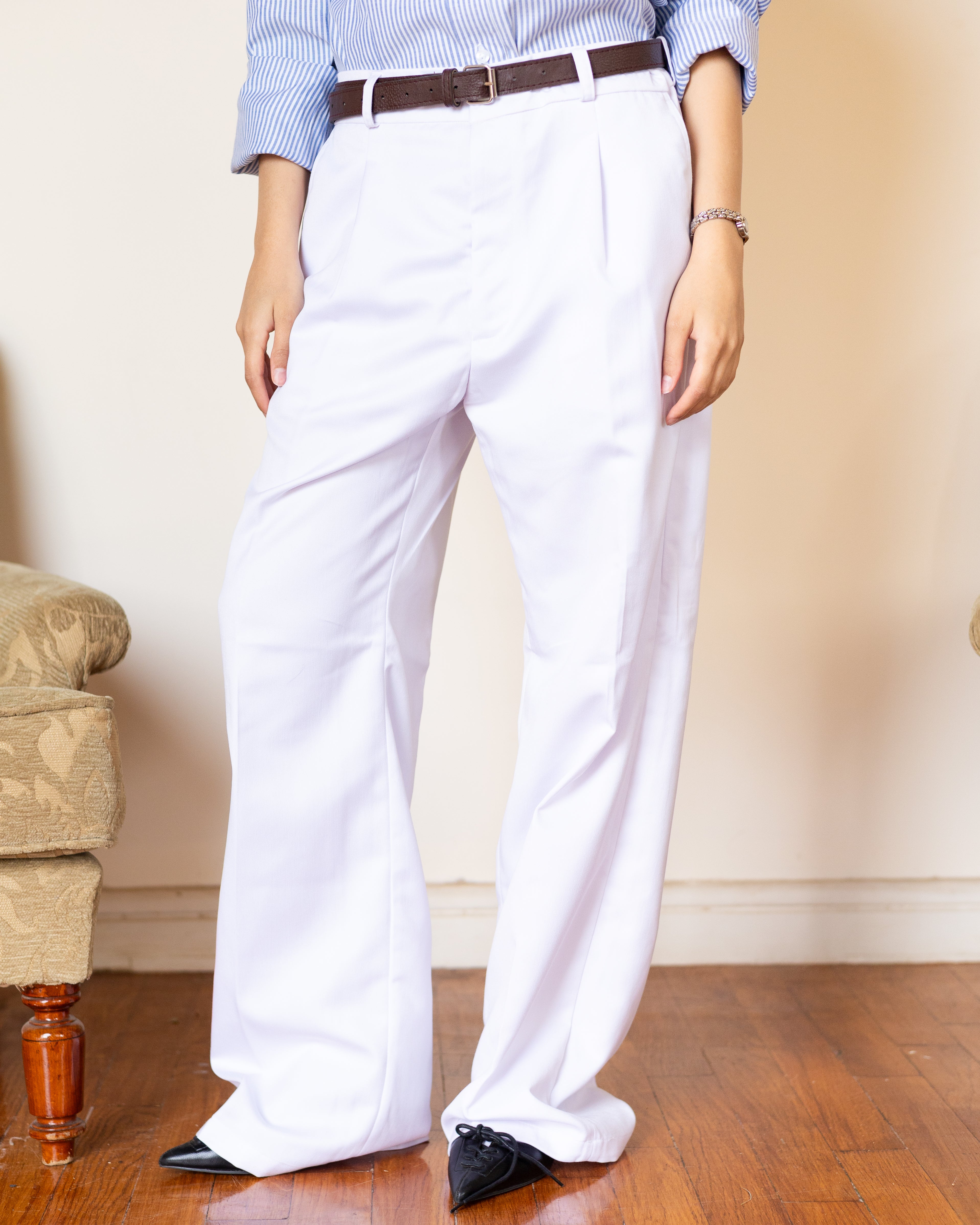 White Tailored Pants