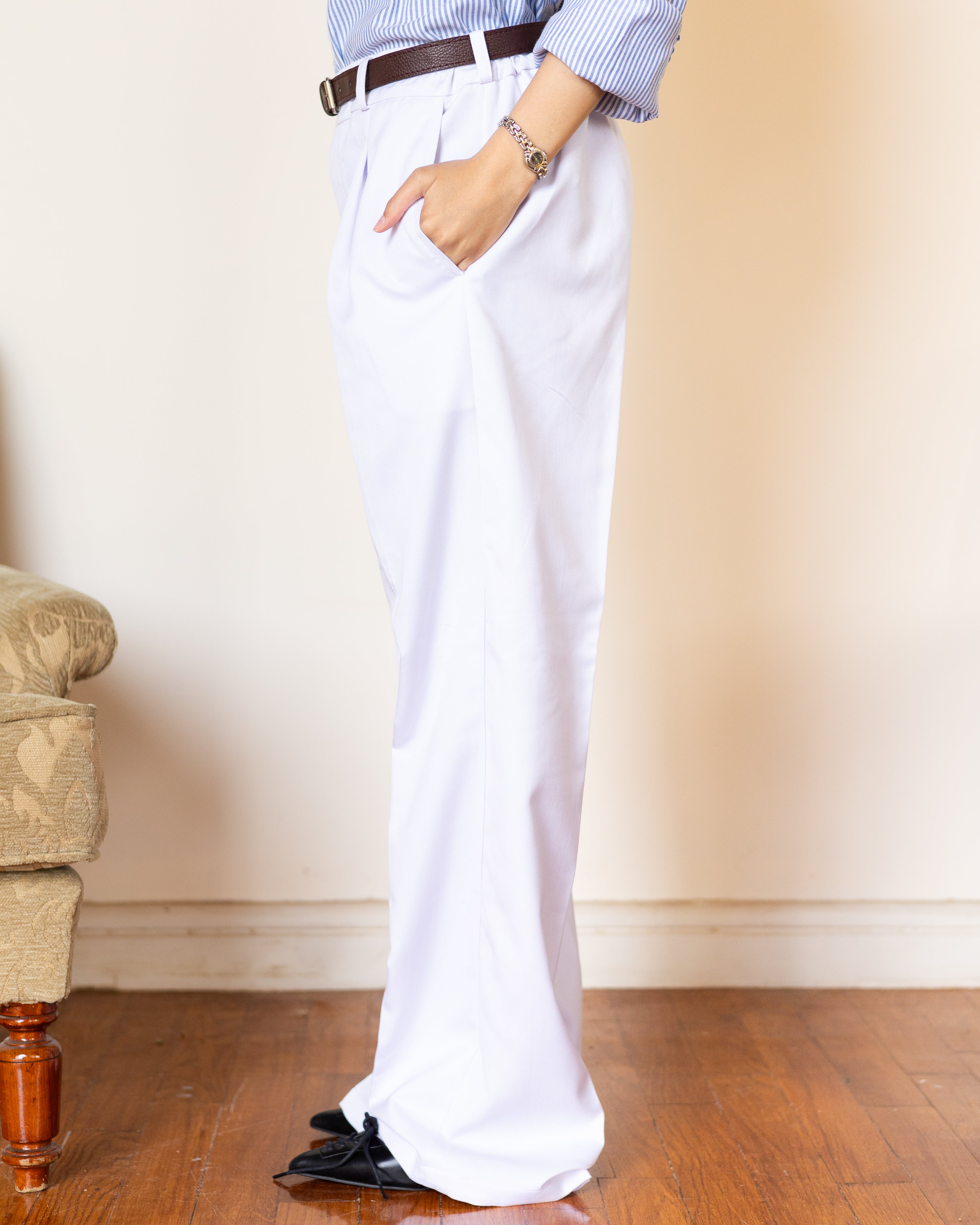 White Tailored Pants