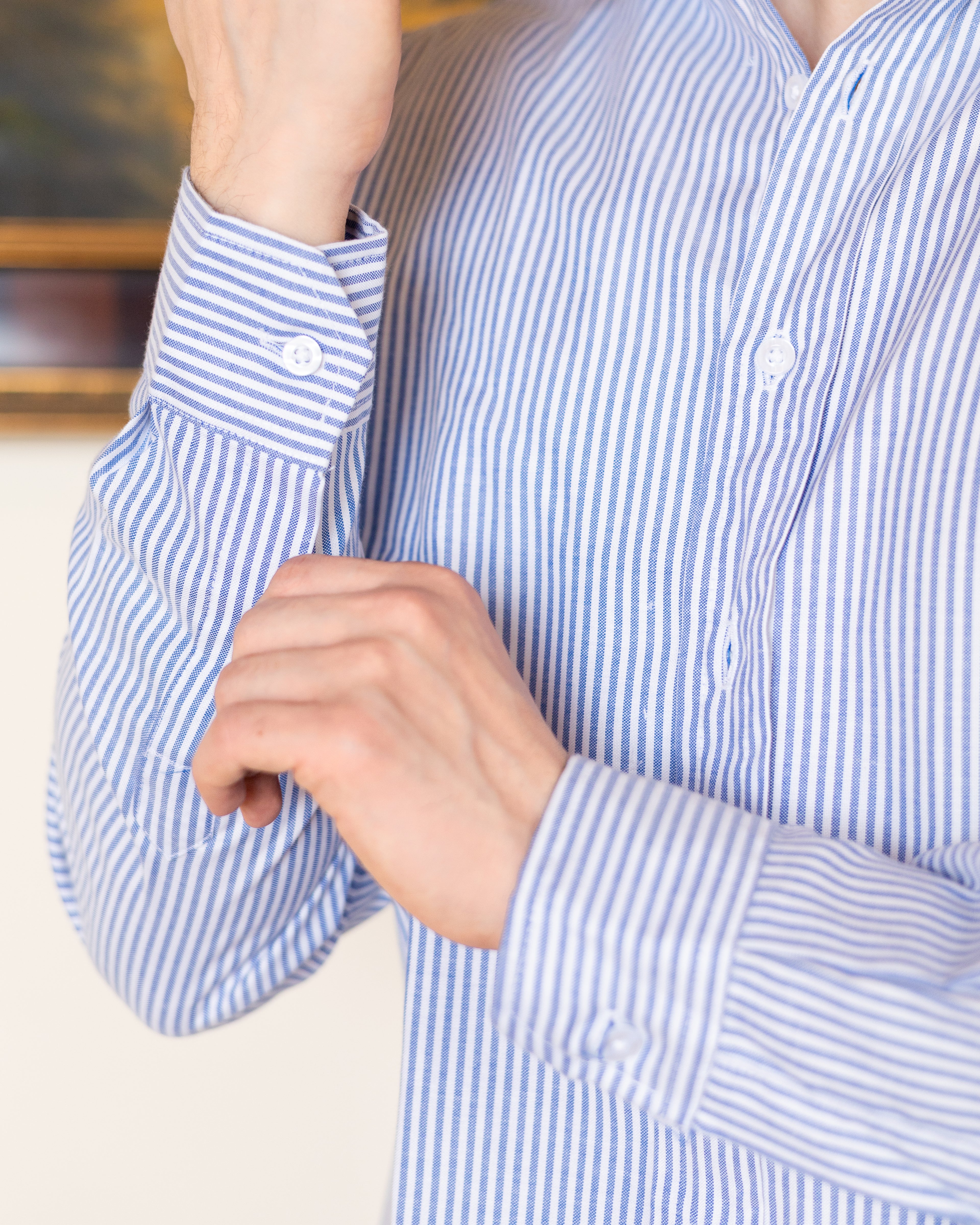 Blue Striped Shirt - Him