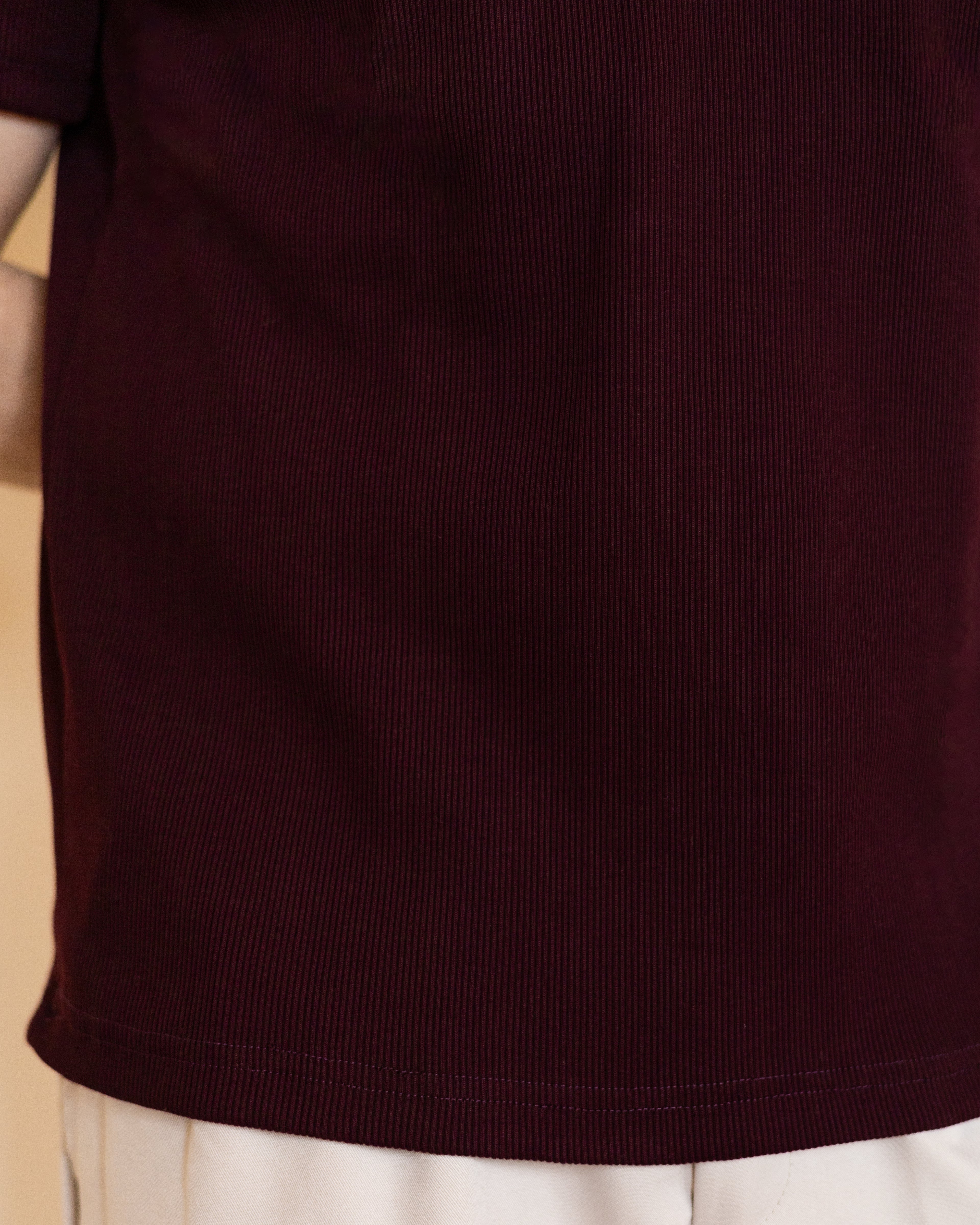 Burgundy Henley Shirt