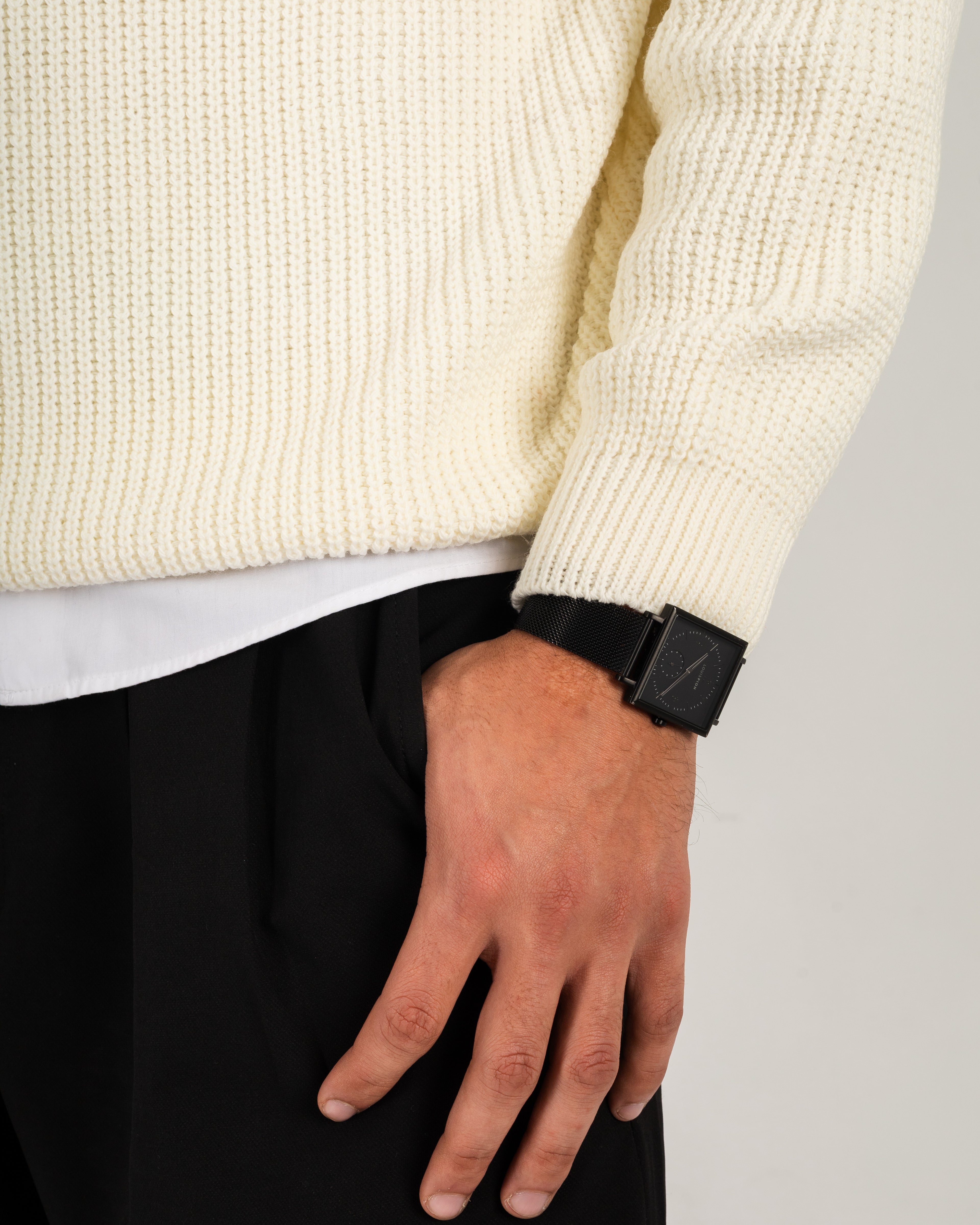 White Ripped Knit Sweater