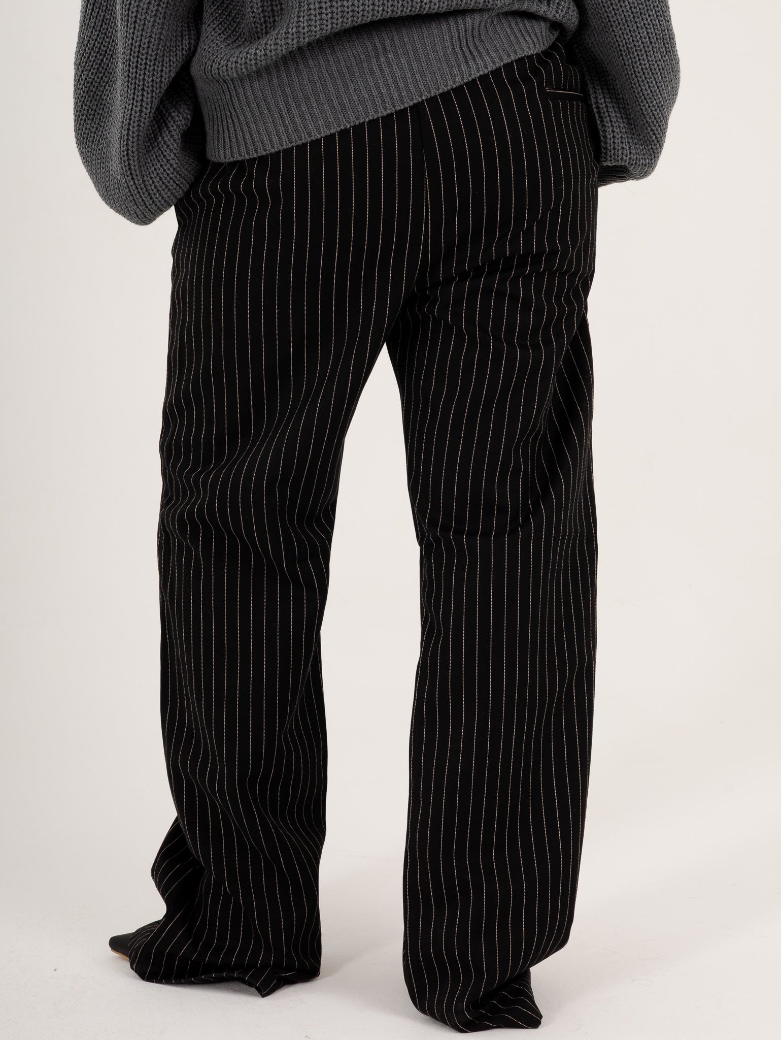 Pinstriped Black Pants