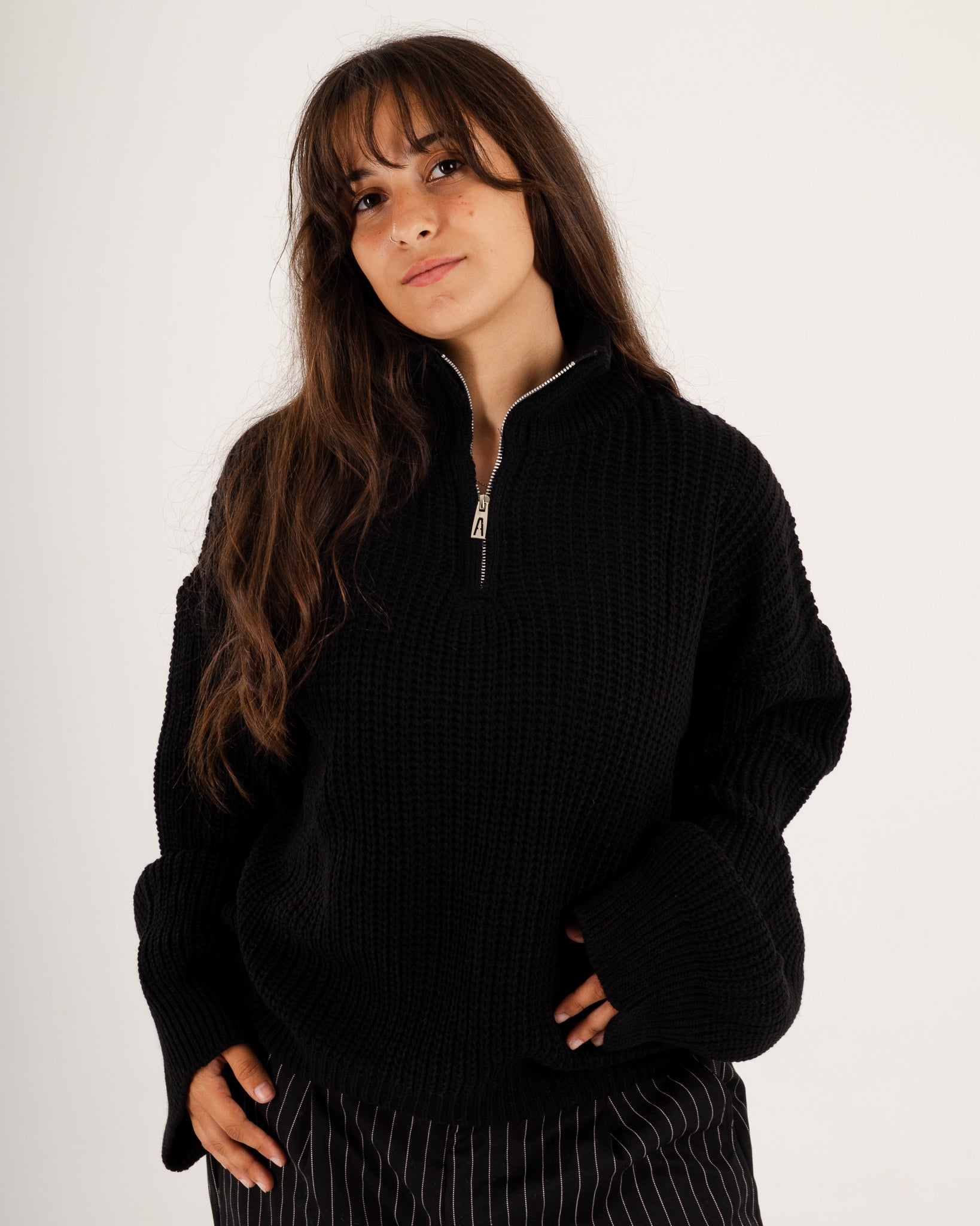 Black Quarter Zipper