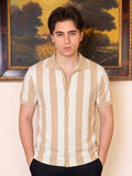 Creamy Striped Knit Shirt
