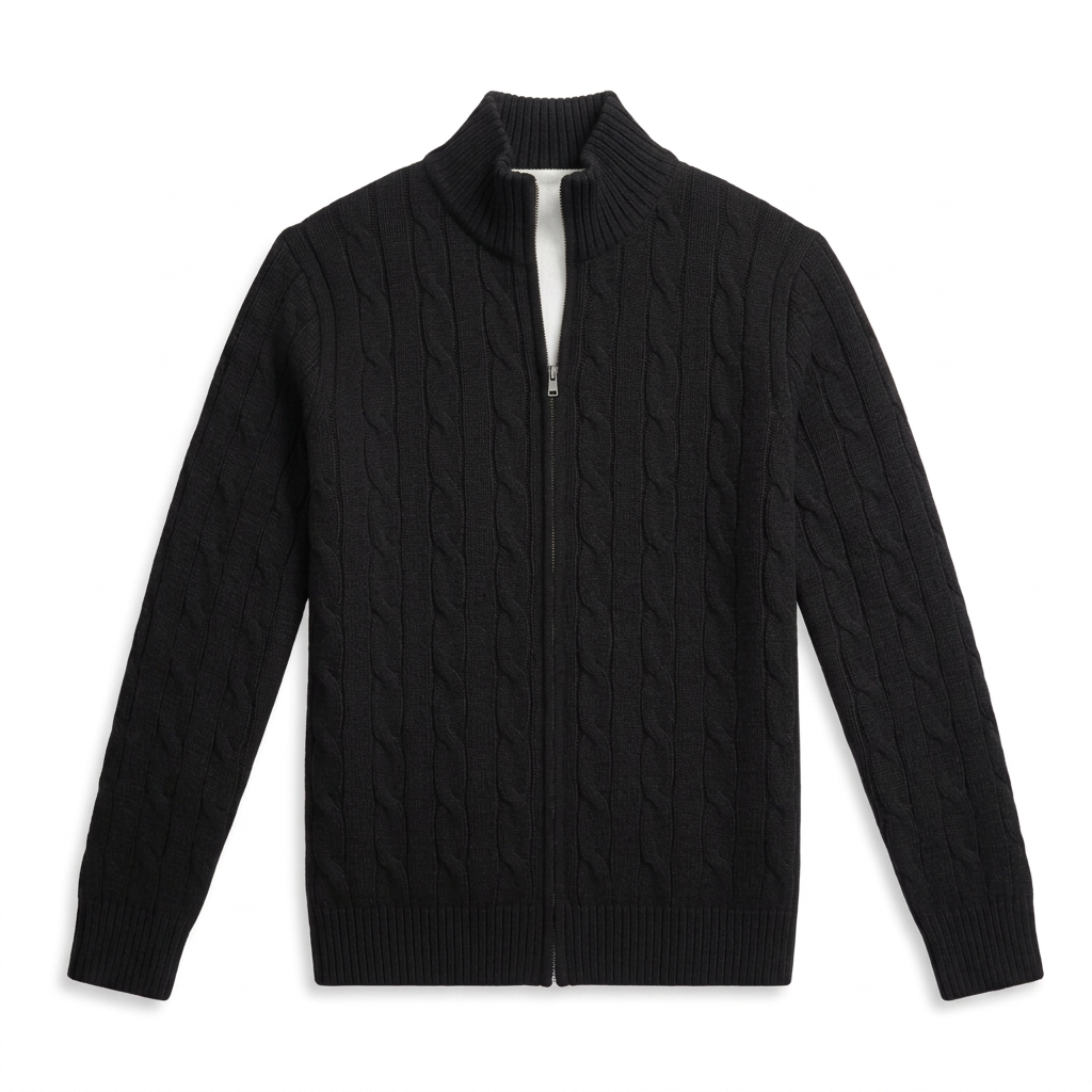 Black Cable Knit Sweater