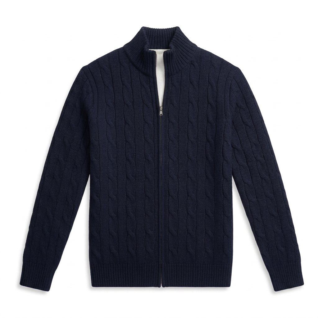 Navy Cable Knit Sweater