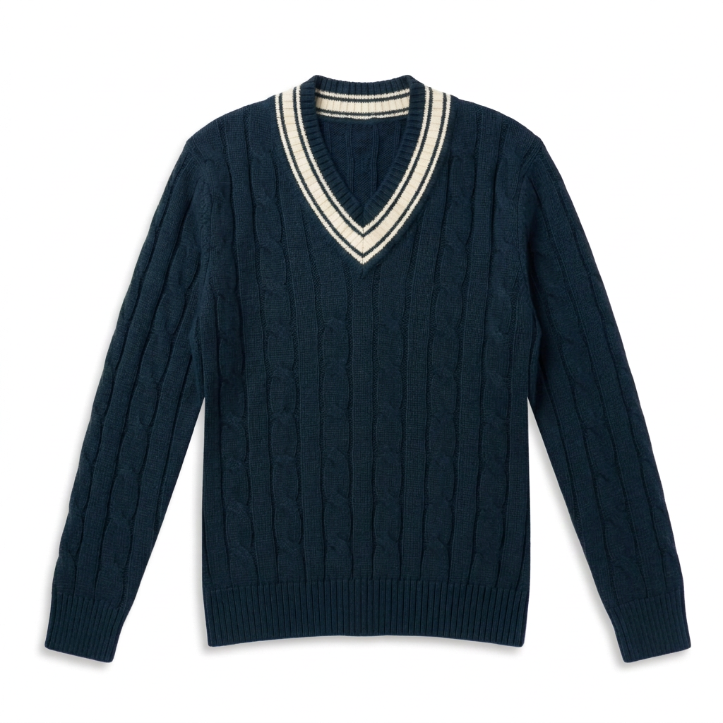 Navy Cable Knit Sweater