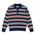 Navy Striped Knit Sweater