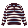 Burgundy Striped Knit Sweater