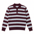 Burgundy Striped Knit Sweater