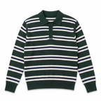 Green Striped Knit Sweater