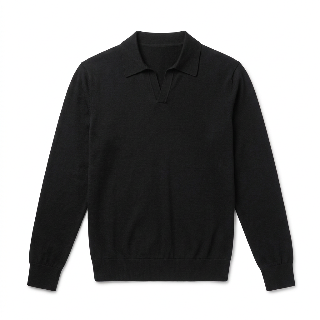 Black Basic Knit Sweater