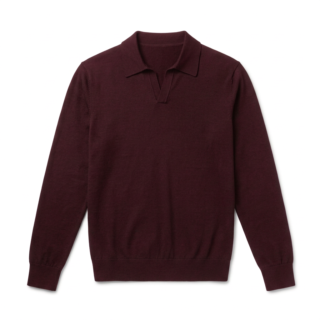 Burgundy Basic Knit Sweater