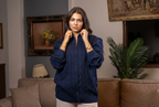 Navy Cable Knit Sweater