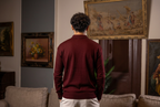 Burgundy Basic Knit Sweater