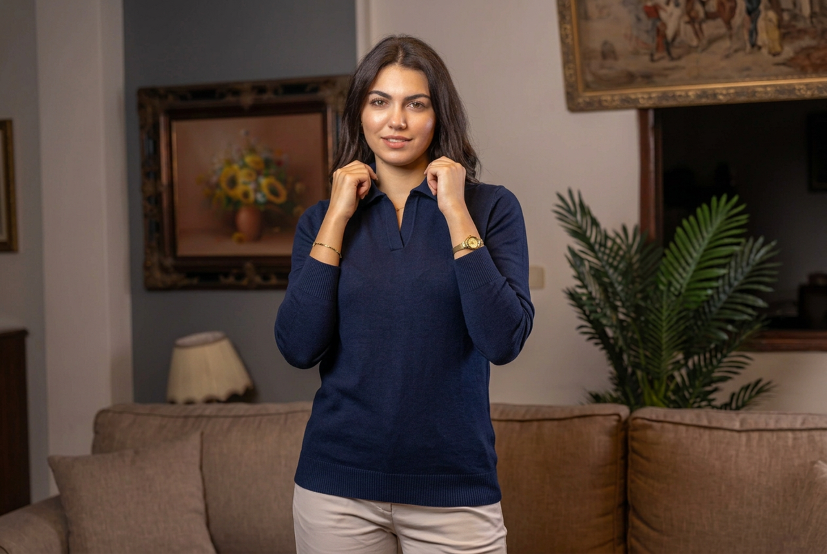 Navy Basic Knit Sweater