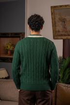 Dark Green V Neck Sweater