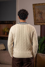 Off White V Neck Sweater