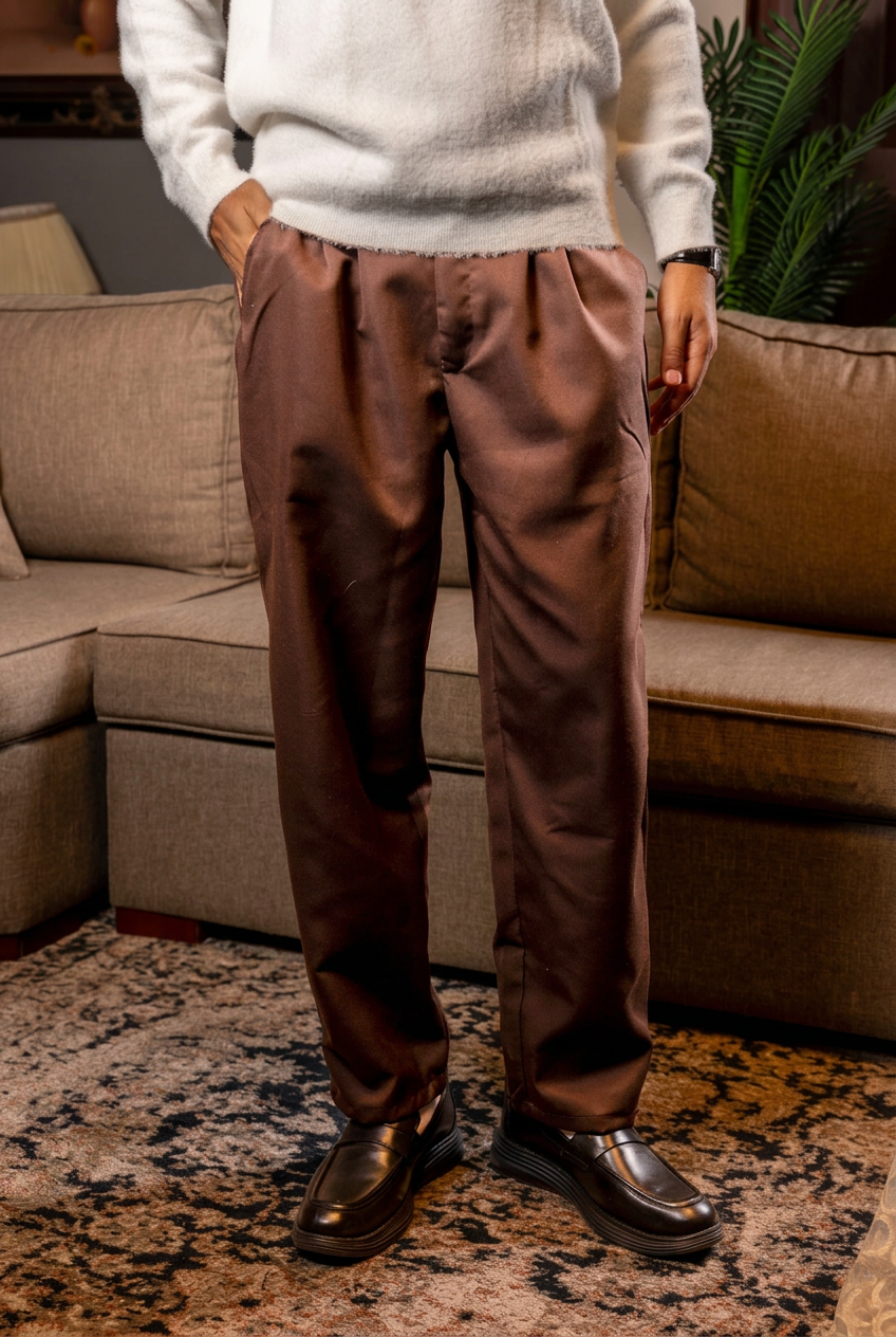 Brown Tailored Pants